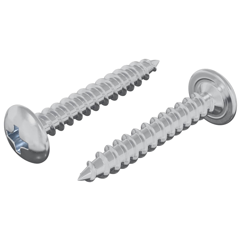 Afbeelding laden in galerijviewer, Vidaxl houten schroeven 2 pcs zilver m4 x 25 mm staal