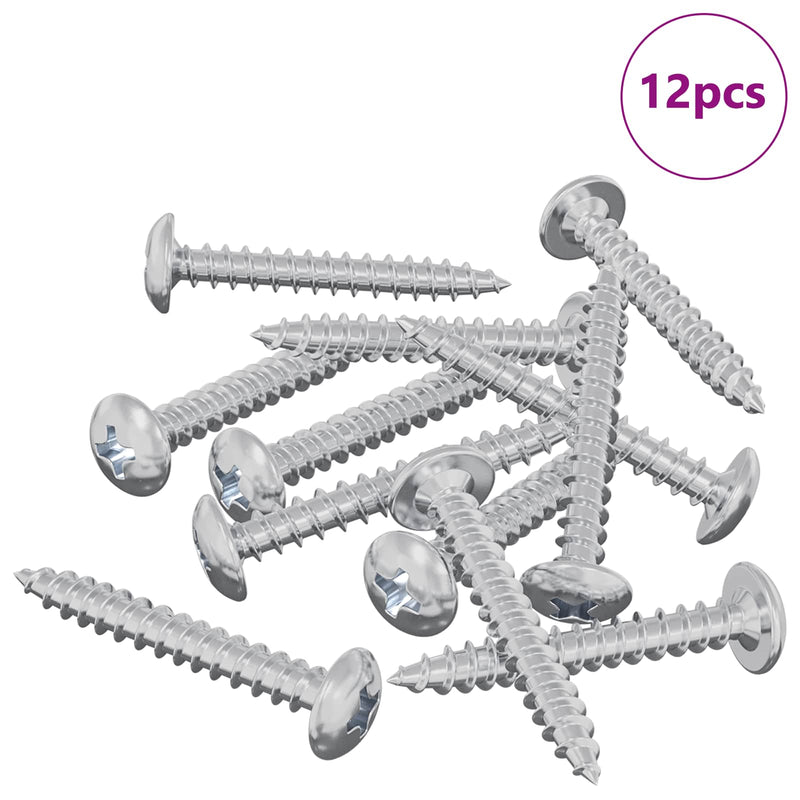 Afbeelding laden in galerijviewer, Vidaxl houten schroeven 12 st zilver m4 x 28 mm staal