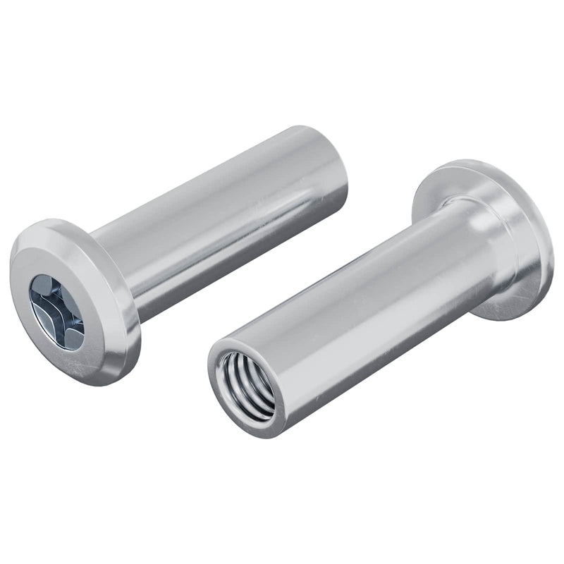 Afbeelding laden in galerijviewer, Vidaxl slotmoer 2 pcs zilver m6 x 15 mm staal