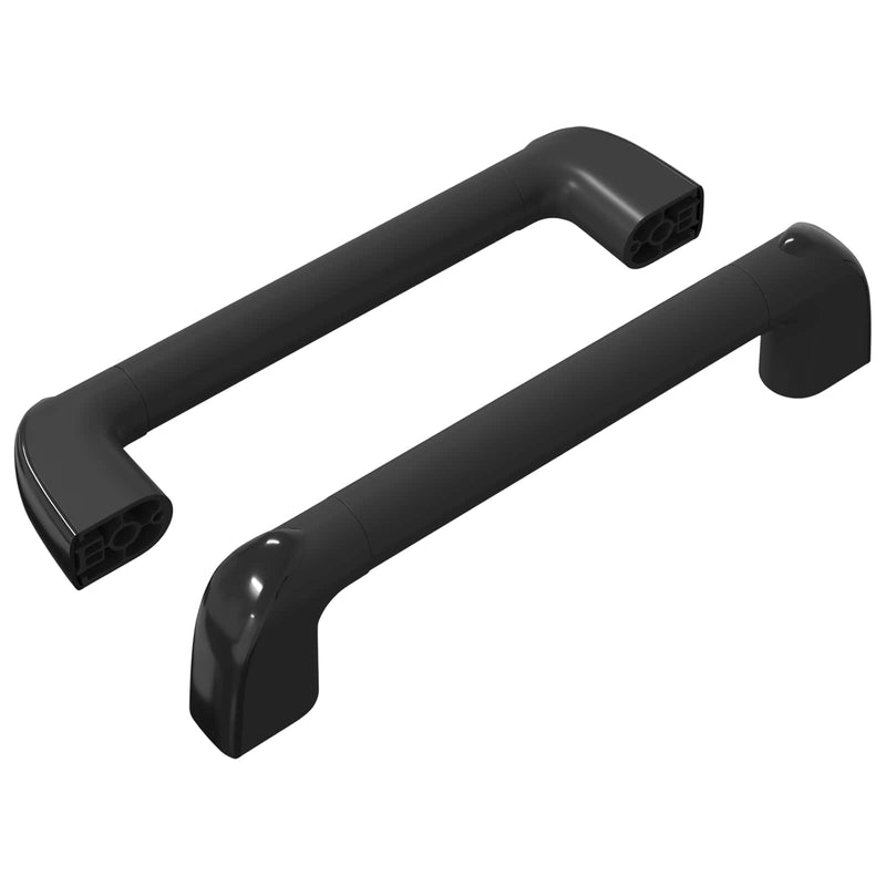 Afbeelding laden in galerijviewer, Vidaxl handvat effen 2 pcs zwart 380 x 34 x 85 mm aluminium en pp