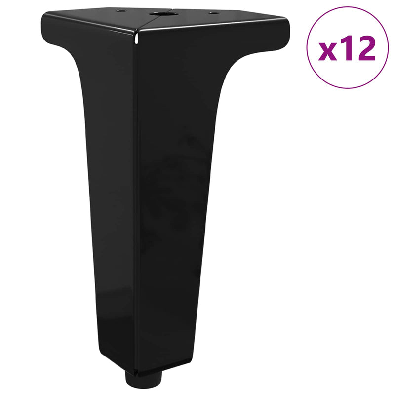 Afbeelding laden in galerijviewer, Vidaxl meubelpoten 12 st zwart 54,1 x 54,1 x 100 mm ijzer