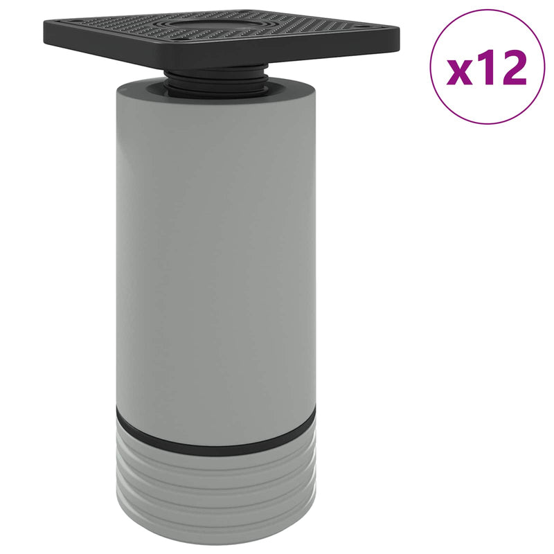 Afbeelding laden in galerijviewer, Vidaxl meubelpoten verstelbaar 12 st wit 64 x 64 x 100 mm pp