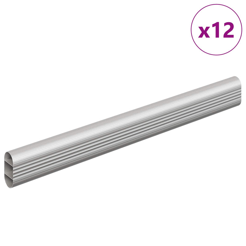 Afbeelding laden in galerijviewer, Vidaxl kaststaaf 12 pcs zilver 764 x 15 x 29 mm aluminium legering