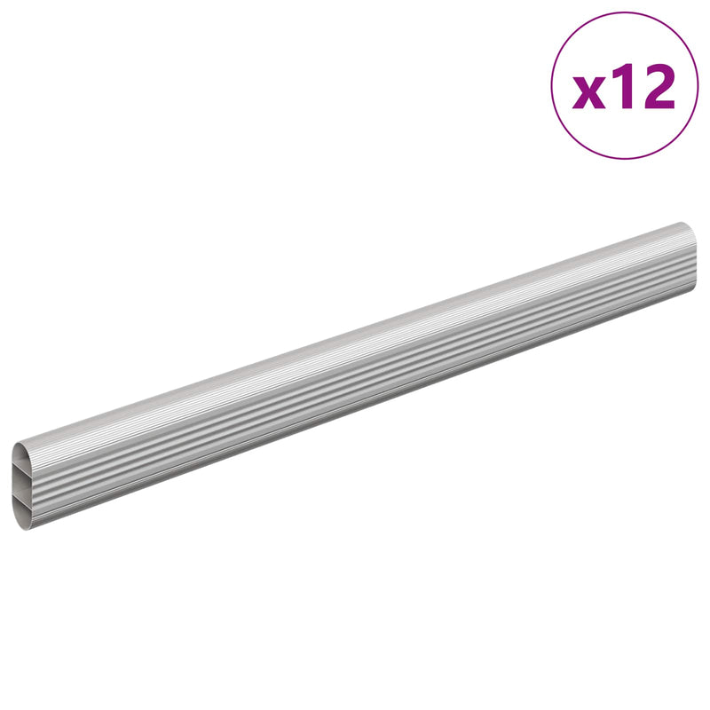 Afbeelding laden in galerijviewer, Vidaxl kaststaaf 12 pcs zilver 764 x 15 x 29 mm aluminium legering
