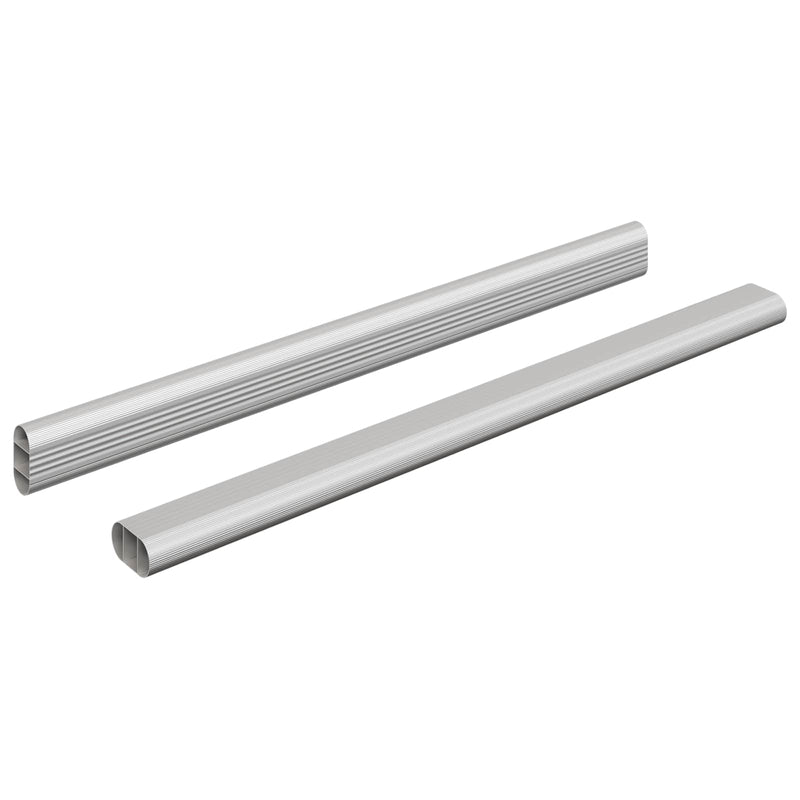 Afbeelding laden in galerijviewer, Vidaxl kaststaaf 2 pcs zilver 764 x 15 x 29 mm aluminium legering
