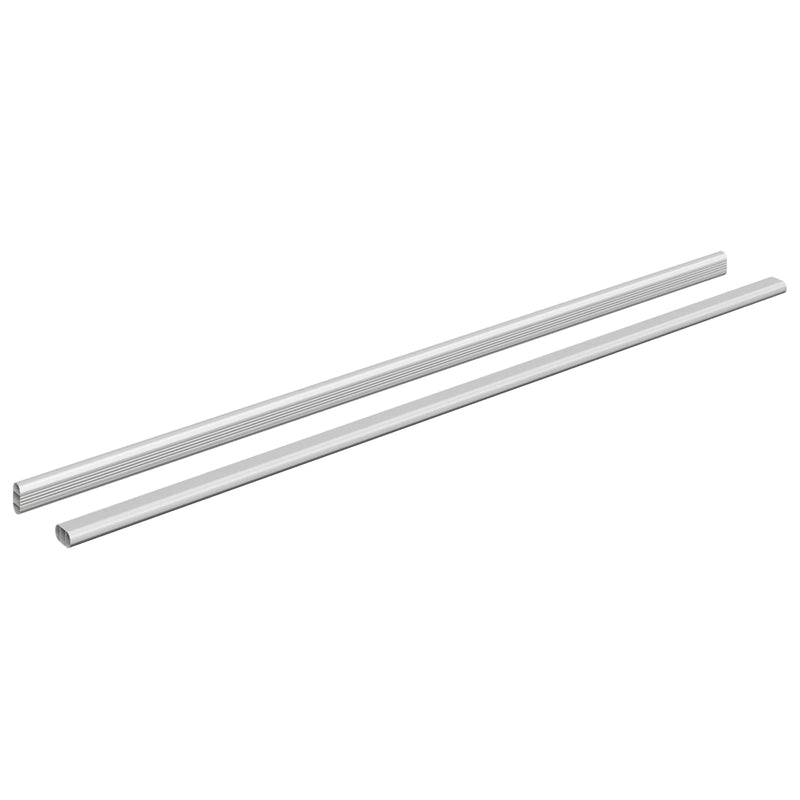 Afbeelding laden in galerijviewer, Vidaxl kaststaaf 2 pcs zilver 764 x 15 x 29 mm aluminium legering