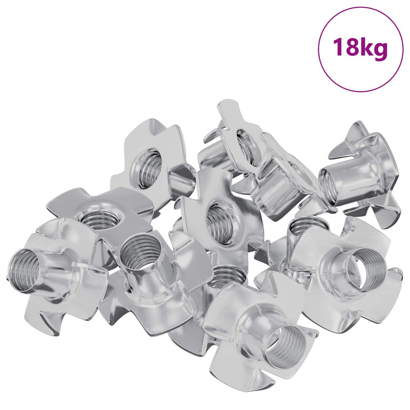 Afbeelding laden in galerijviewer, Vidaxl gestanste t-moer 7200 pcs zilver m6 mm staal