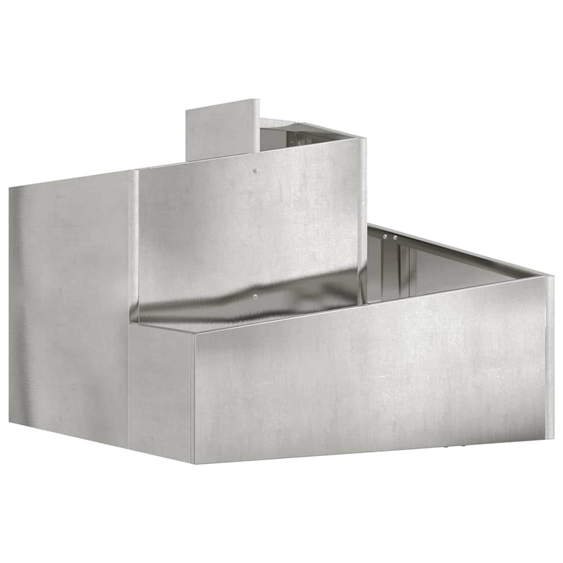 Afbeelding laden in galerijviewer, Vidaxl tuin bloempot zilver 60 x 60 x 50 cm gegalvaniseerd staal