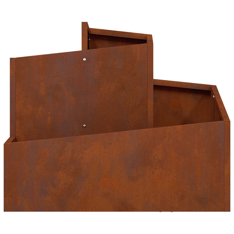 Afbeelding laden in galerijviewer, Vidaxl tuin bloempot bruin 60 x 60 x 50 cm cortenstaal