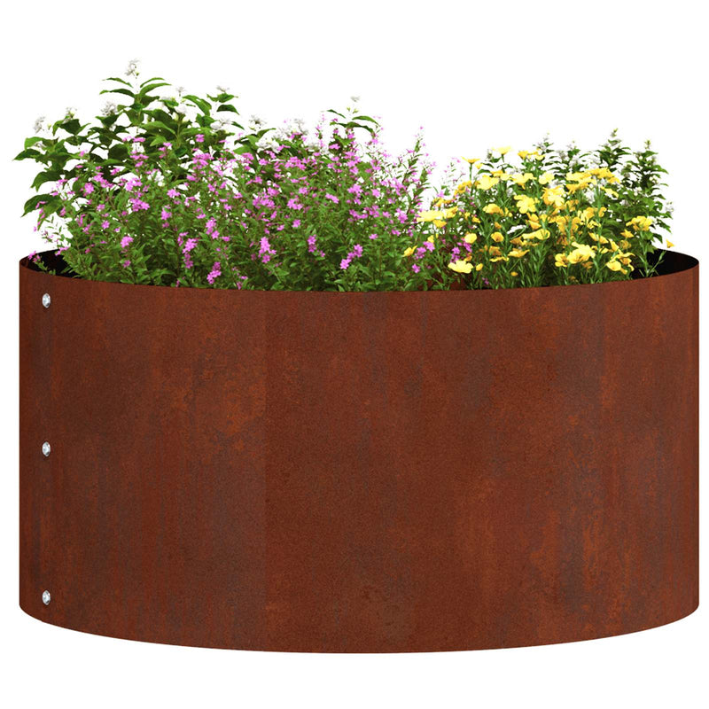 Afbeelding laden in galerijviewer, Vidaxl plantenring bruin 40 x 40 x 20 cm cortenstaal