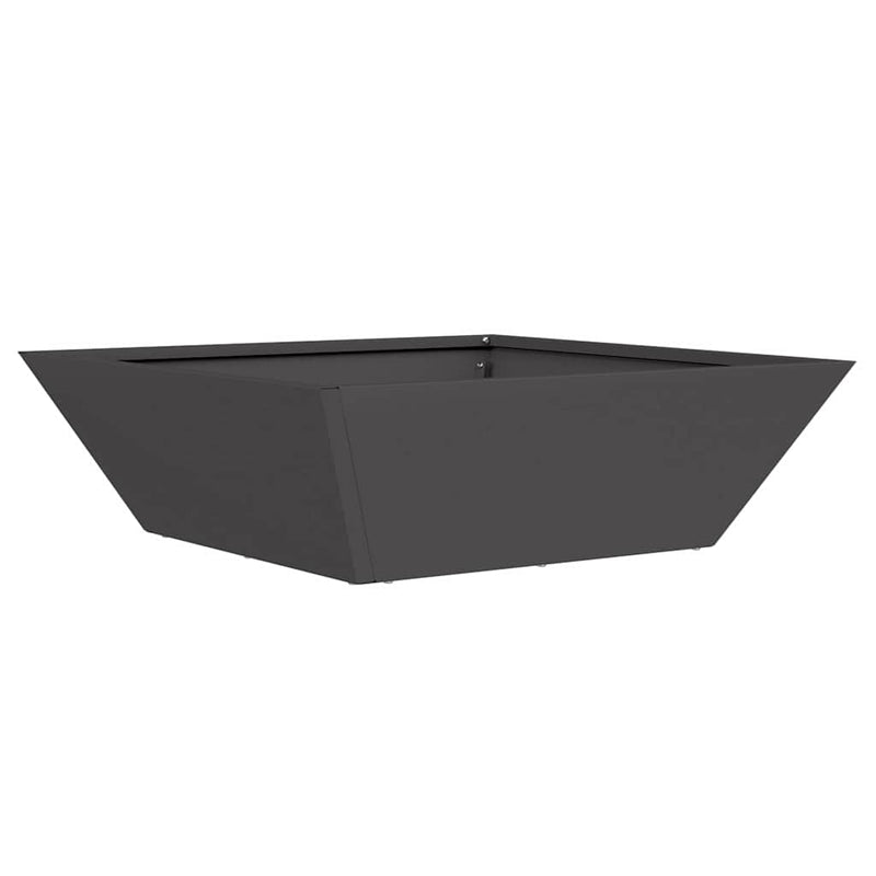 Afbeelding laden in galerijviewer, Vidaxl tuin bloempot zwart 50 x 50 x 15 cm koudgewalst staal