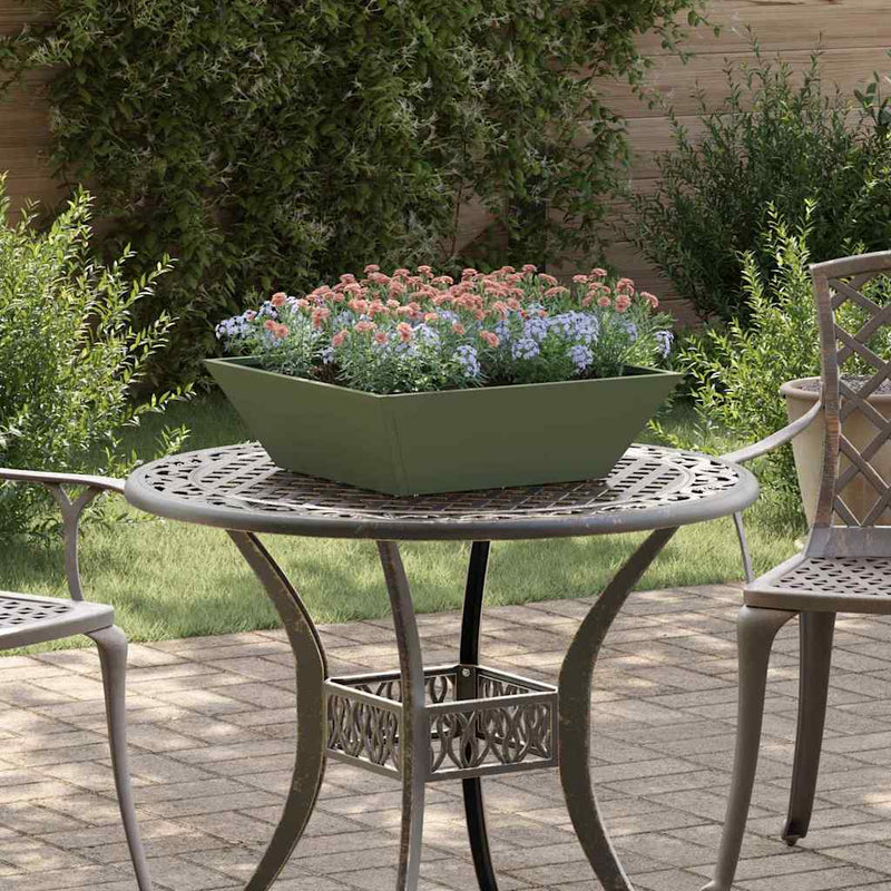 Afbeelding laden in galerijviewer, Vidaxl tuin bloempot 5 pcs olijf groen 50 x 50 x 15 cm