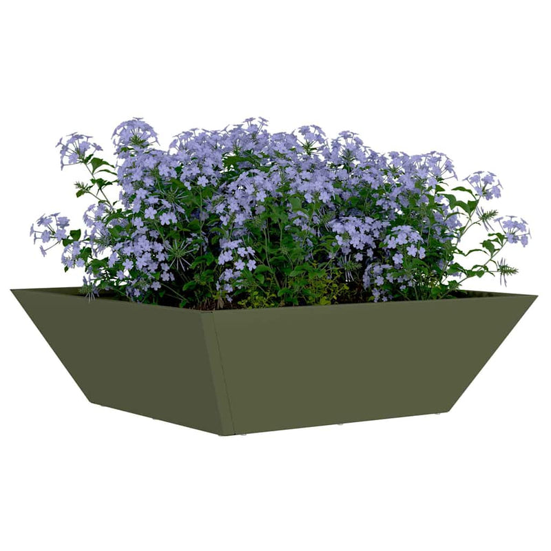Afbeelding laden in galerijviewer, Vidaxl tuin bloempot 5 pcs olijf groen 50 x 50 x 15 cm