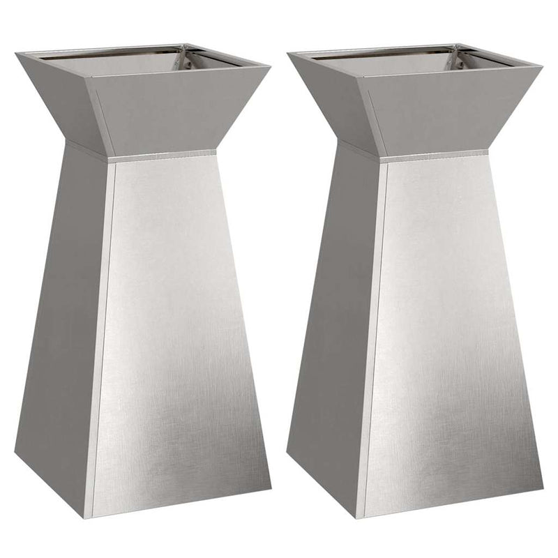 Afbeelding laden in galerijviewer, Vidaxl pilaar plantenbak 2 pcs zilver 35 x 35 x 73 cm