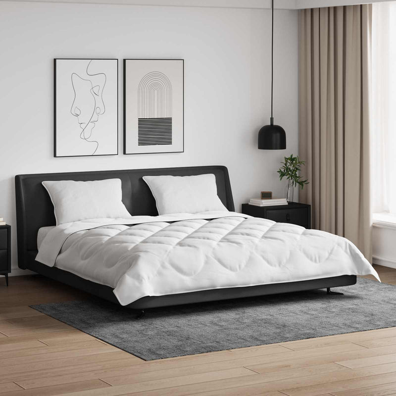 Afbeelding laden in galerijviewer, Vidaxl dekbed met kussen 3 pcs wit microfibre