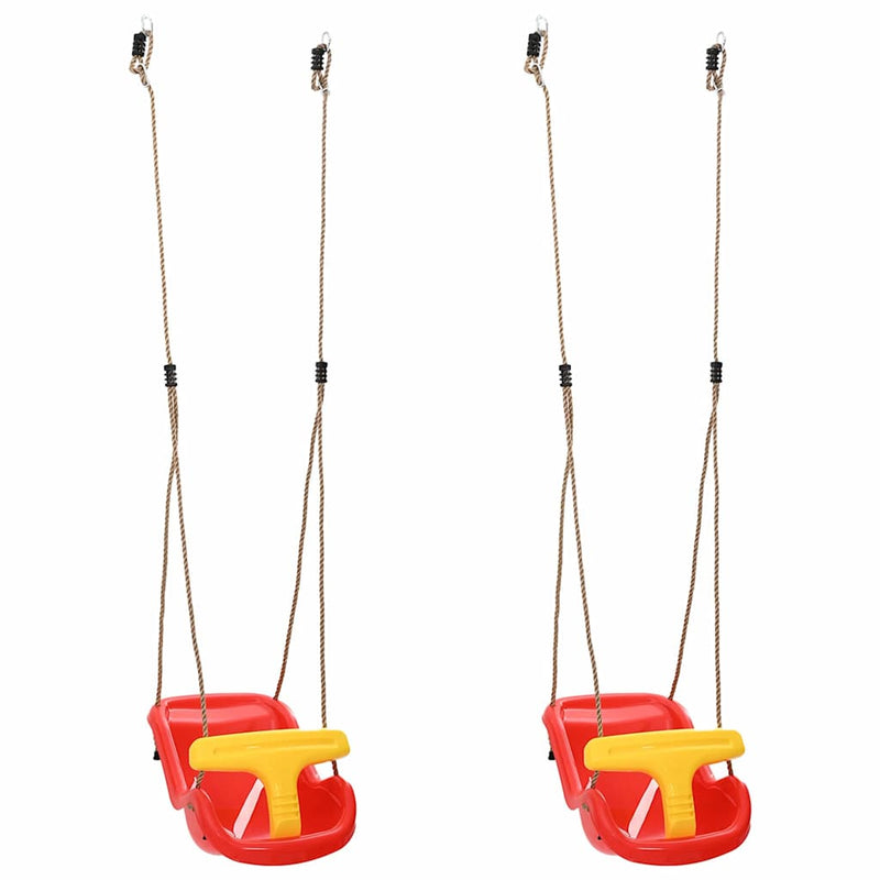 Afbeelding laden in galerijviewer, Vidaxl babyschommel 2 pcs rood 36 x 43 x 42 cm kunststof