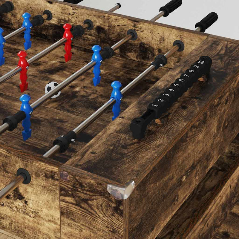 Afbeelding laden in galerijviewer, Vidaxl voetbaltafel gerookt eiken 125 x 60,5 x 80 cm bewerkt hout
