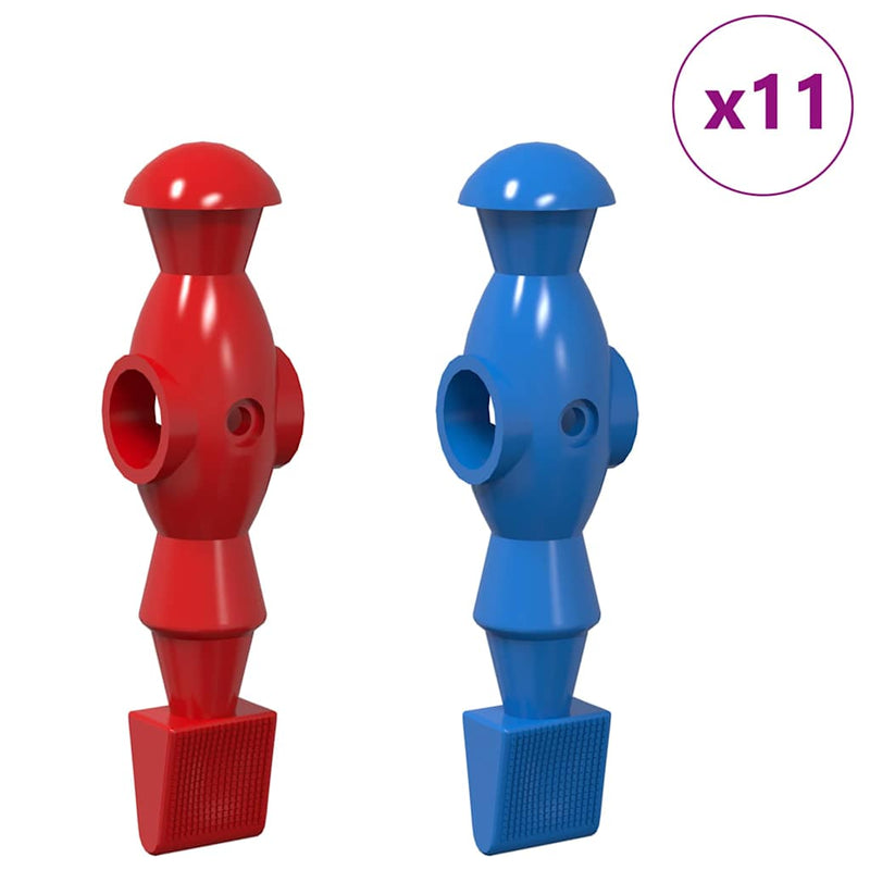 Afbeelding laden in galerijviewer, Vidaxl voetbaltafel spelers 22 pcs blauw en rood 2,4 x 2,1 x 9,7 cm pp