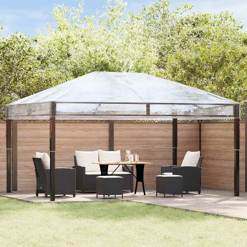 Afbeelding laden in galerijviewer, Vidaxl gazebo dekking vervanging doorzichtig 400 x 300 x 32 cm pvc