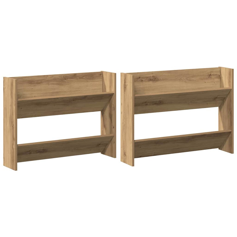 Afbeelding laden in galerijviewer, Vidaxl schoenenkast 2 pcs artisan eiken 85 x 18 x 90 cm bewerkt hout