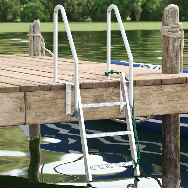 Afbeelding laden in galerijviewer, Vidaxl 3-traps steigerladder zilver 58 x 77 x 144 cm aluminium
