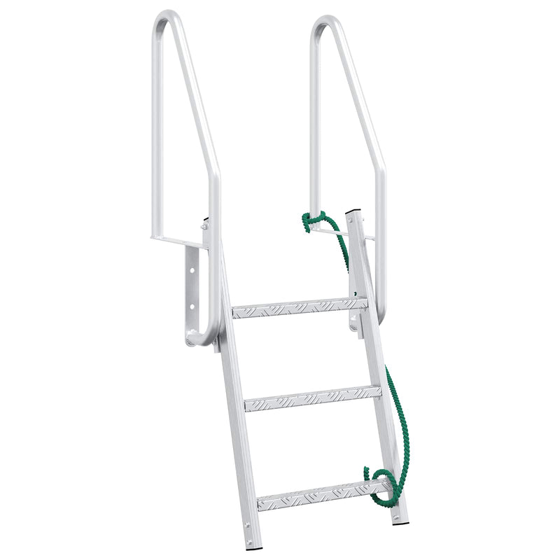 Afbeelding laden in galerijviewer, Vidaxl 3-traps steigerladder zilver 58 x 77 x 144 cm aluminium