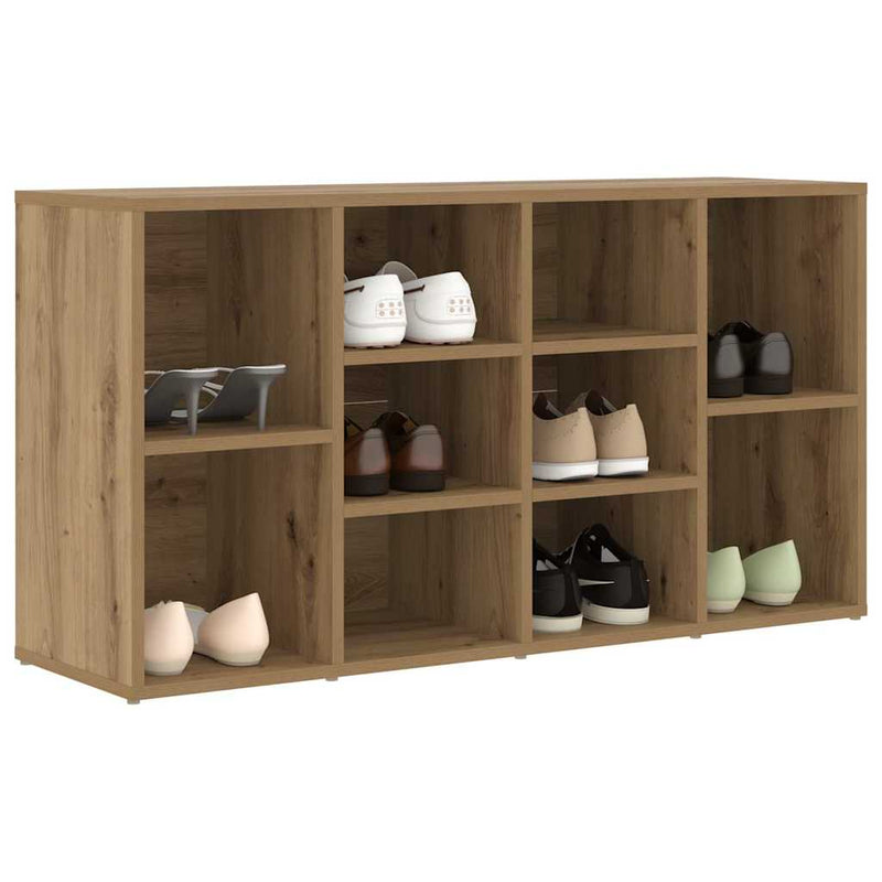 Afbeelding laden in galerijviewer, Vidaxl schoenenbank artisan eiken 103 x 30 x 54,5 cm bewerkt hout