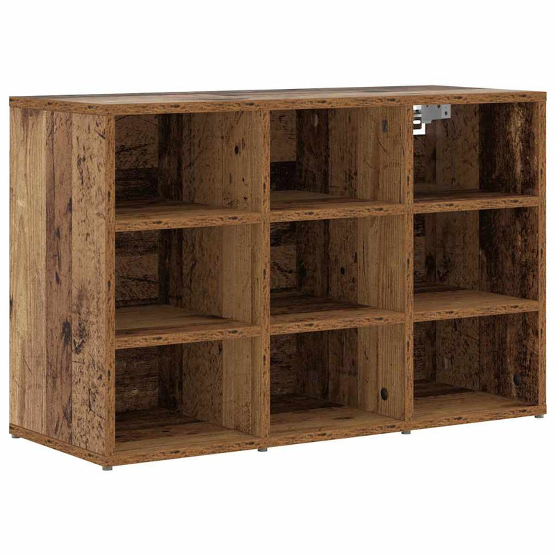 Afbeelding laden in galerijviewer, Vidaxl schoenenkast met plank oudhout 77,5 x 30 x 51 cm bewerkt hout