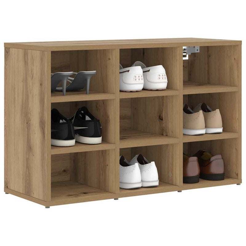 Afbeelding laden in galerijviewer, Vidaxl schoenenkast artisan eiken 77,5 x 30 x 51 cm bewerkt hout
