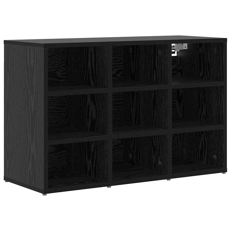 Afbeelding laden in galerijviewer, Vidaxl schoenenkast zwart eiken 77,5 x 30 x 51 cm bewerkt hout
