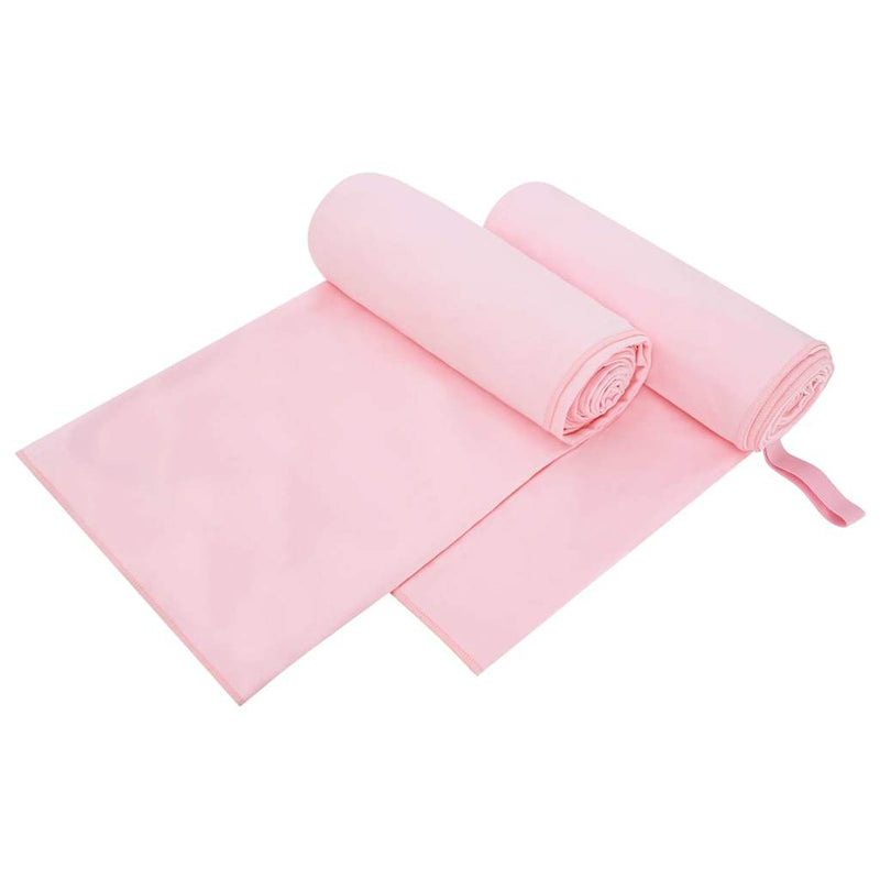 Afbeelding laden in galerijviewer, Vidaxl sporthanddoeken 2 pcs roze 200 x 100 cm polyester en polyamide