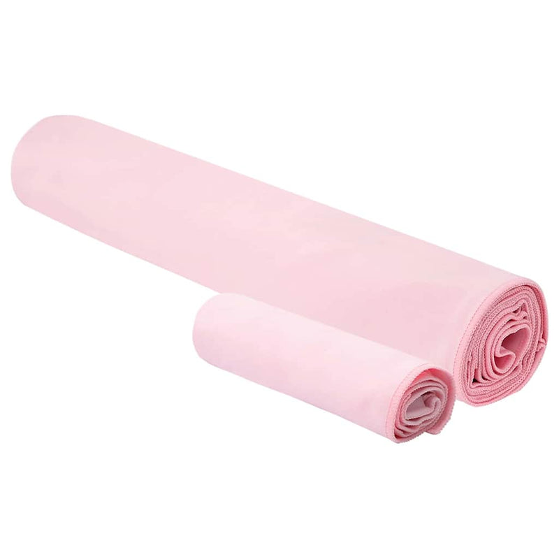Afbeelding laden in galerijviewer, Vidaxl set van sporthanddoeken 2 pcs roze stof