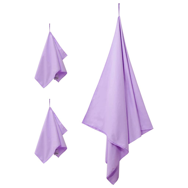 Afbeelding laden in galerijviewer, Vidaxl set van sporthanddoeken 3 pcs paars polyester en polyamide