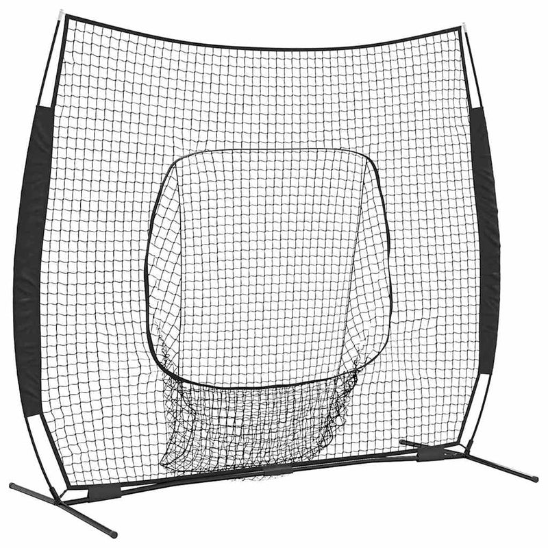 Afbeelding laden in galerijviewer, Vidaxl honkbaloefennet zwart 250 x 106 x 209 cm polyester