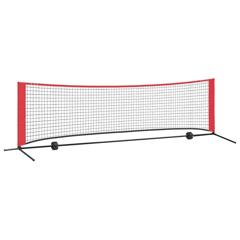 Afbeelding laden in galerijviewer, Vidaxl tennisnet zwart en rood 301 x 90,5 x 87 cm polyester