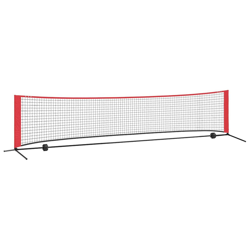Afbeelding laden in galerijviewer, Vidaxl tennisnet zwart en rood 396 x 92 x 87 cm polyester