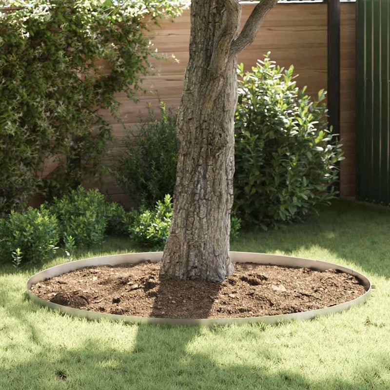 Afbeelding laden in galerijviewer, Vidaxl tuinrand 4 pcs zilver 450 x 0.05 x 15 cm roestvrij staal