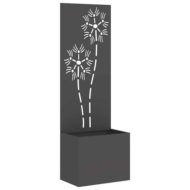 Afbeelding laden in galerijviewer, Vidaxl tuin privacy screen zwart 50 x 32 x 150 cm koudgewalst staal