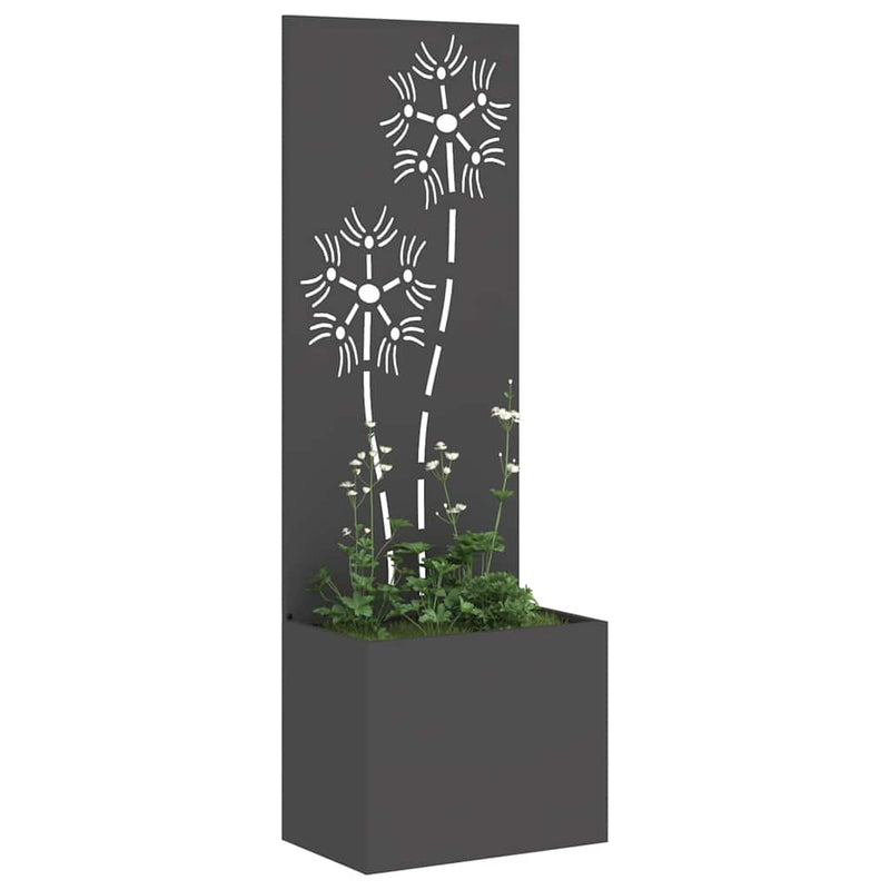Afbeelding laden in galerijviewer, Vidaxl tuin privacy screen zwart 50 x 32 x 150 cm koudgewalst staal