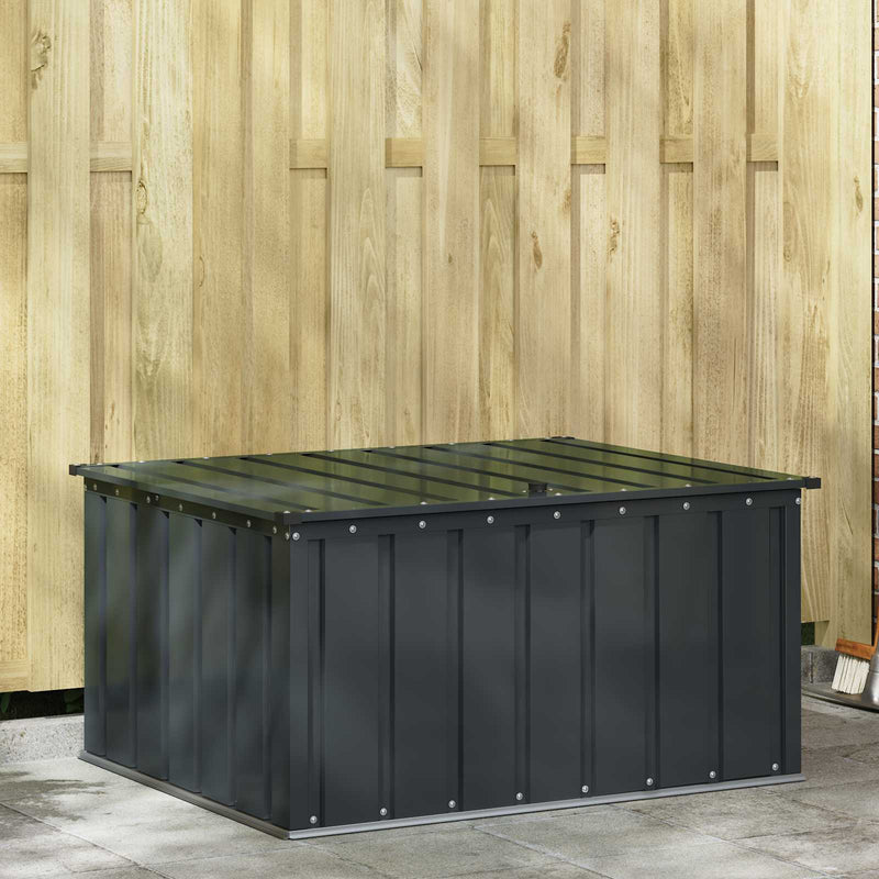 Afbeelding laden in galerijviewer, Vidaxl tuinopslagdoos zwart 101 x 82 x 50 cm staal
