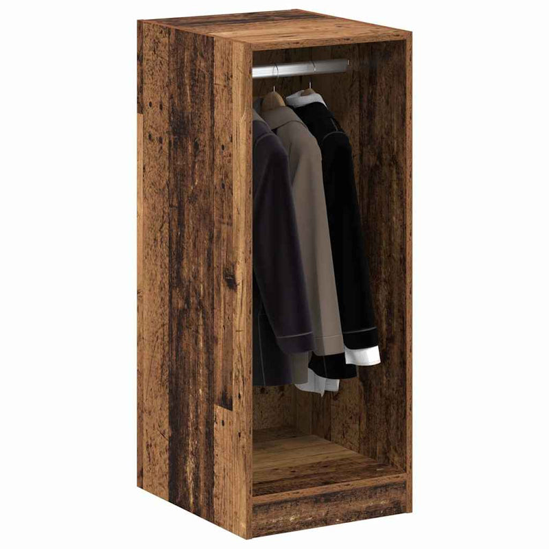 Afbeelding laden in galerijviewer, Vidaxl kledingkast met plank met opslag oudhout 41 x 48 x 102 cm