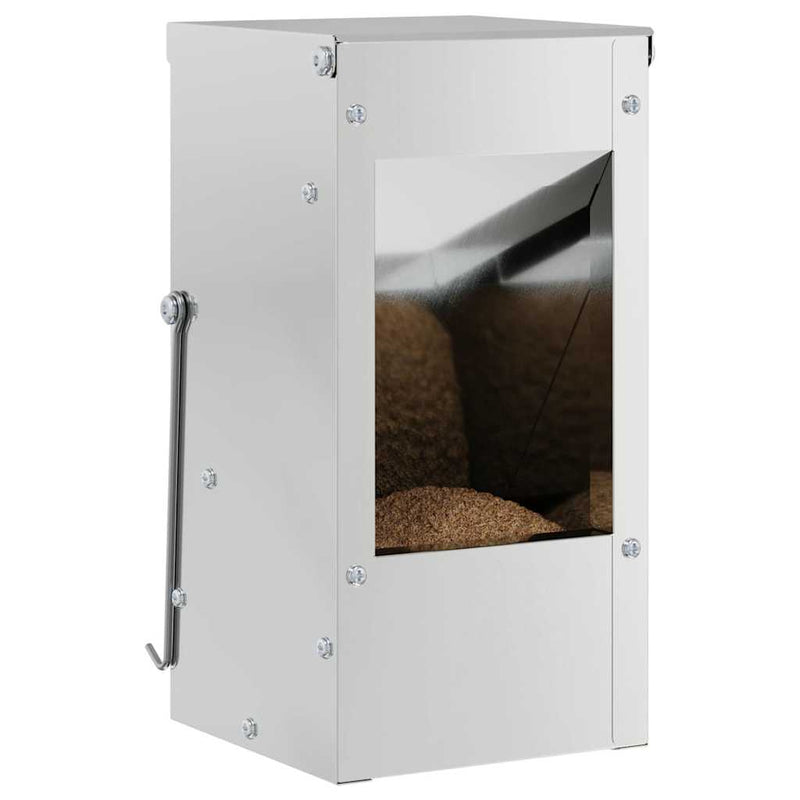 Afbeelding laden in galerijviewer, Vidaxl konijnenvoer zilver 12,5 x 12,5 x 25 cm gegalvaniseerd staal