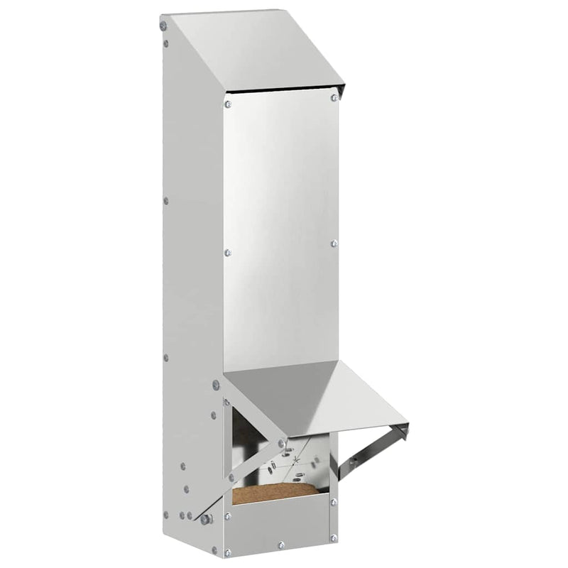Afbeelding laden in galerijviewer, Vidaxl kip voerbak zilver 13 x 12 x 51 cm gegalvaniseerd staal