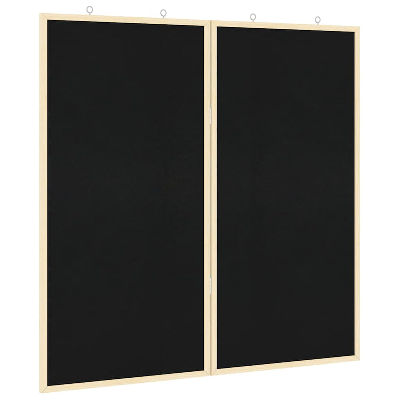 Afbeelding laden in galerijviewer, Vidaxl bulletinbord 80 x 80 x 1.4 cm massief grenenhout zwart