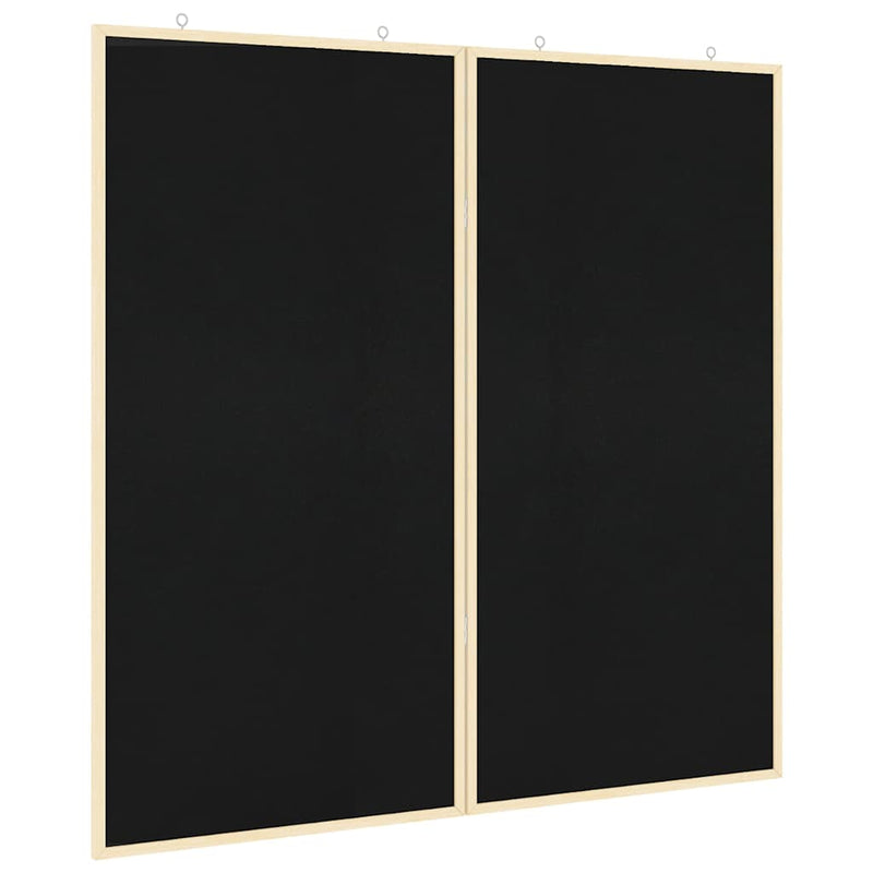 Afbeelding laden in galerijviewer, Vidaxl bulletinbord zwart 100 x 100 x 1,4 cm massief grenenhout