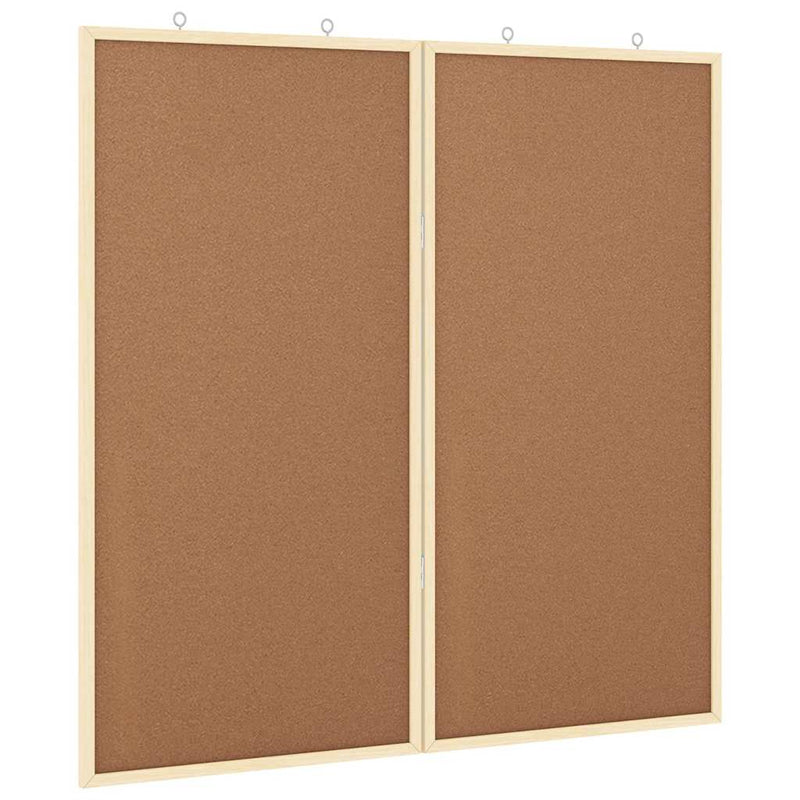 Afbeelding laden in galerijviewer, Vidaxl bulletinbord 80 x 80 x 1.4 cm massief grenenhout bruin