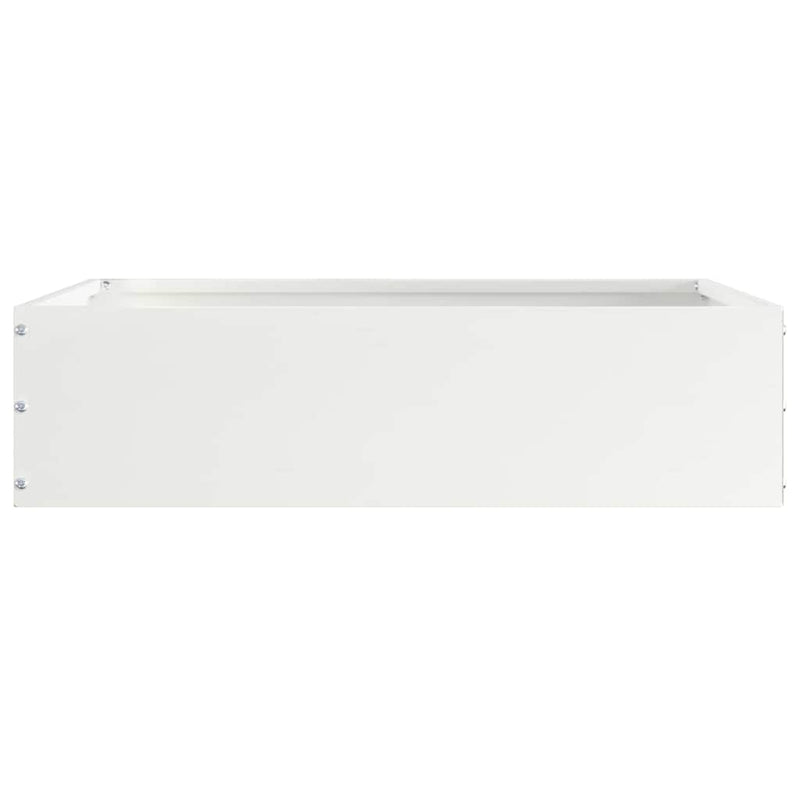 Afbeelding laden in galerijviewer, Vidaxl tuinrand wit 50 x 50 x 13 cm staal