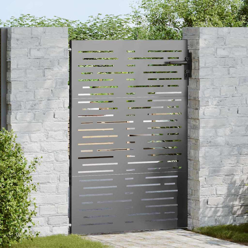 Afbeelding laden in galerijviewer, Vidaxl tuinpoort met slot zwart 85 x 125 cm poedergecoat staal
