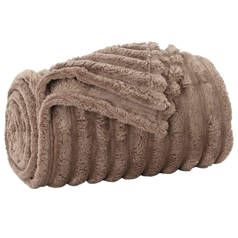 Afbeelding laden in galerijviewer, Vidaxl gooi deken kameel 270 x 240 cm fleece