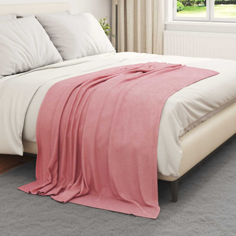 Afbeelding laden in galerijviewer, Vidaxl gooi deken roze 170 x 130 cm fleece